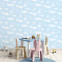 Cloud Sky Blue Wallpaper from the Tiny Tots 2 Collection by Galerie Wallcoverings