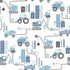 Construction Blue Wallpaper from the Tiny Tots 2 Collection by Galerie Wallcoverings