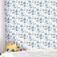 Construction Blue Wallpaper from the Tiny Tots 2 Collection by Galerie Wallcoverings