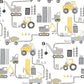 Construction Yellow Wallpaper from the Tiny Tots 2 Collection by Galerie Wallcoverings