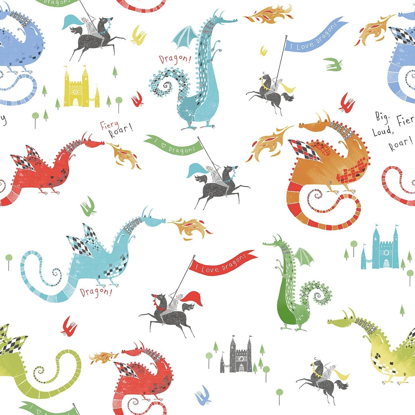 sample dragons bright wallpaper from the tiny tots 2 collection by galerie wallcoverings 1
