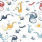 Dragons Blue Multi Wallpaper from the Tiny Tots 2 Collection by Galerie Wallcoverings