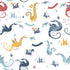 Dragons Blue Multi Wallpaper from the Tiny Tots 2 Collection by Galerie Wallcoverings