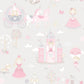 Fairytale Grey/Pink Wallpaper from the Tiny Tots 2 Collection by Galerie Wallcoverings