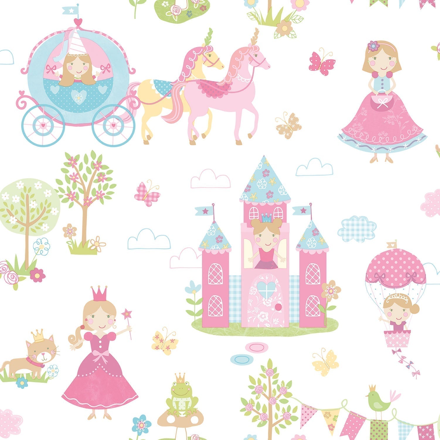 Fairytale Primary Wallpaper from the Tiny Tots 2 Collection by Galerie Wallcoverings