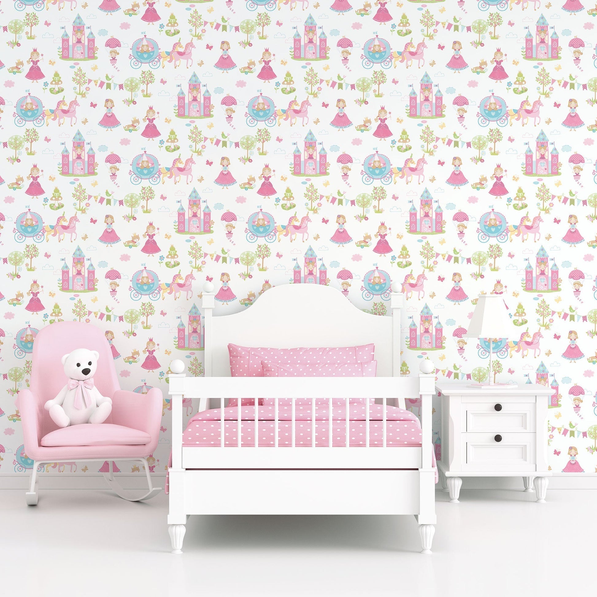 Fairytale Primary Wallpaper from the Tiny Tots 2 Collection by Galerie Wallcoverings