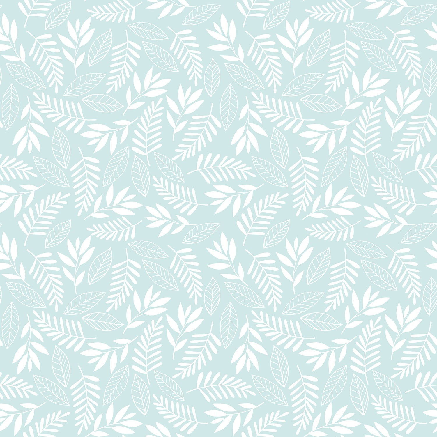 Koala Leaf Turquoise Wallpaper from the Tiny Tots 2 Collection by Galerie Wallcoverings