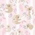 Koalas Pink/Glitter Wallpaper from the Tiny Tots 2 Collection by Galerie Wallcoverings