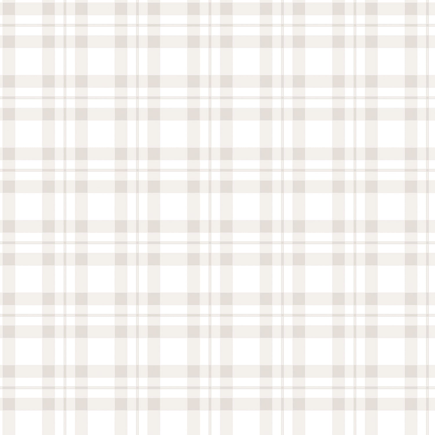 Plaid Greige Wallpaper from the Tiny Tots 2 Collection by Galerie Wallcoverings
