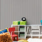 Regency Stripe Black Wallpaper from the Tiny Tots 2 Collection by Galerie Wallcoverings