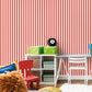 Regency Stripe Red Wallpaper from the Tiny Tots 2 Collection by Galerie Wallcoverings