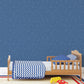 Space Sidewall Cobalt/Glitter Wallpaper from the Tiny Tots 2 Collection by Galerie Wallcoverings