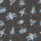 Spaceships Black Multi Wallpaper from the Tiny Tots 2 Collection by Galerie Wallcoverings