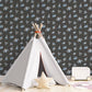 Spaceships Black Multi Wallpaper from the Tiny Tots 2 Collection by Galerie Wallcoverings