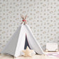 Spaceships Greige/Glitter Wallpaper from the Tiny Tots 2 Collection by Galerie Wallcoverings