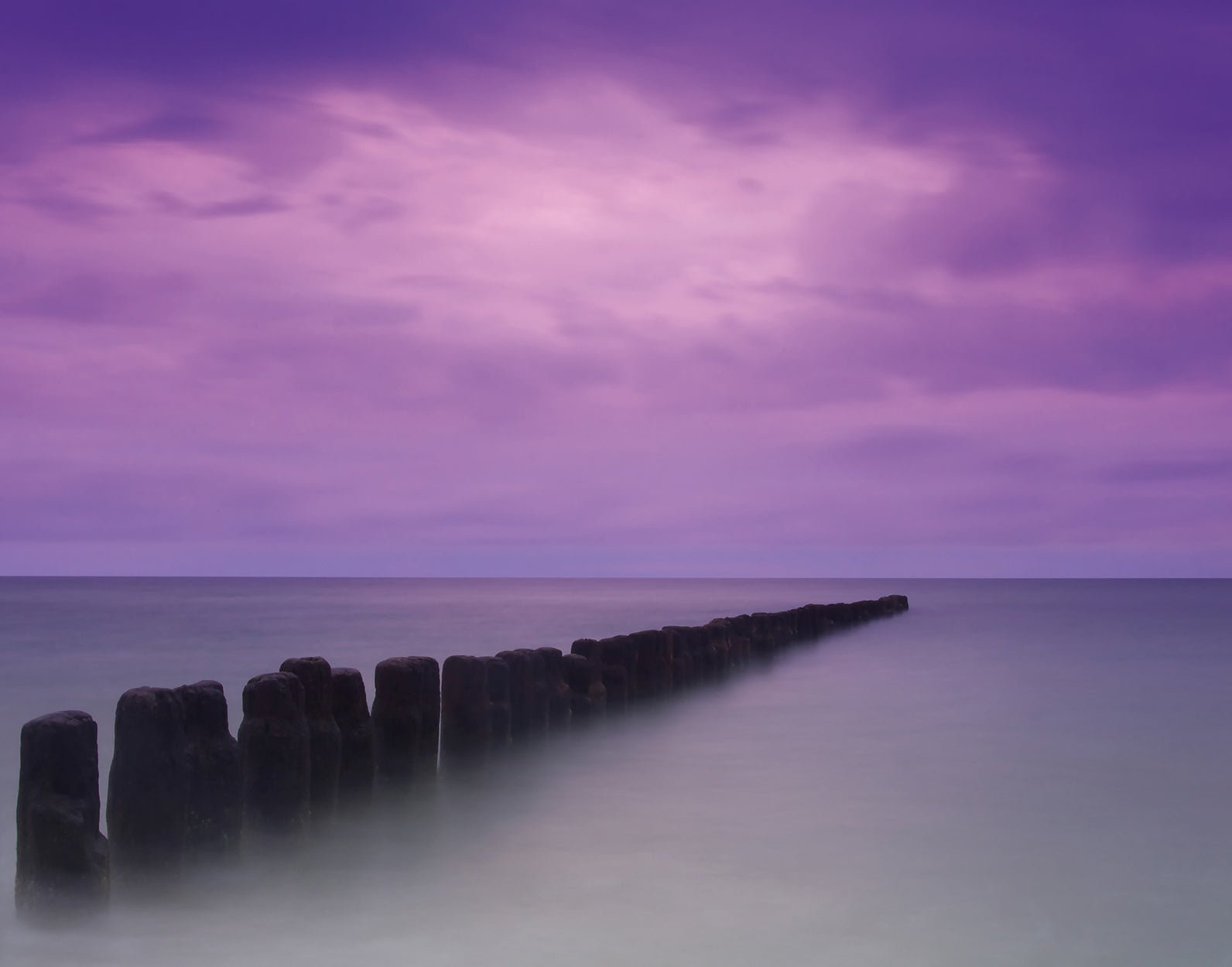 Pier Purple Wall Mural from the Atmosphere Collection by Galerie Wallcoverings