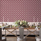 Anemone Mini Cranberry Wallpaper from the Secret Garden Collection by Galerie Wallcoverings