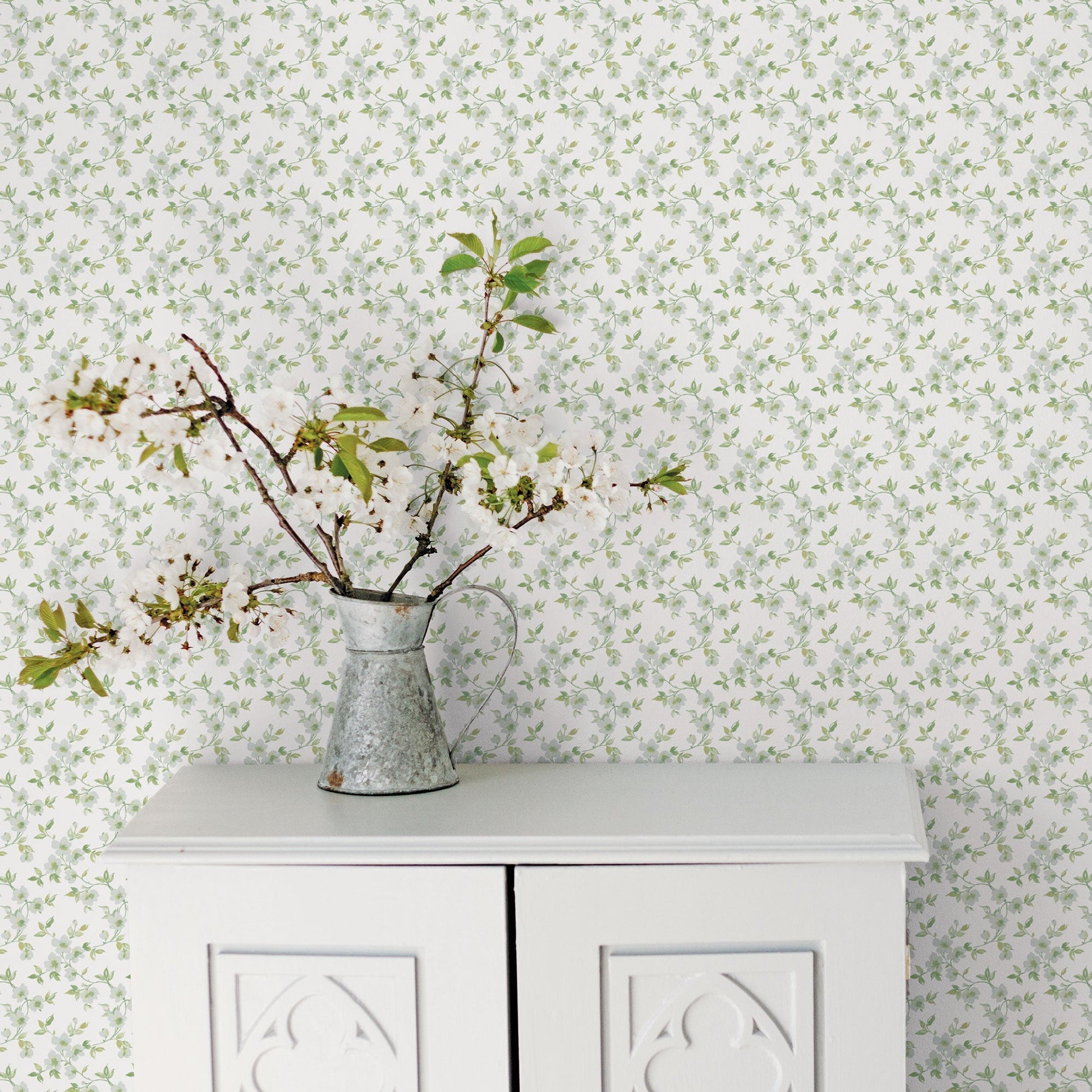 Anemone Mini Duck Egg Wallpaper from the Secret Garden Collection by Galerie Wallcoverings