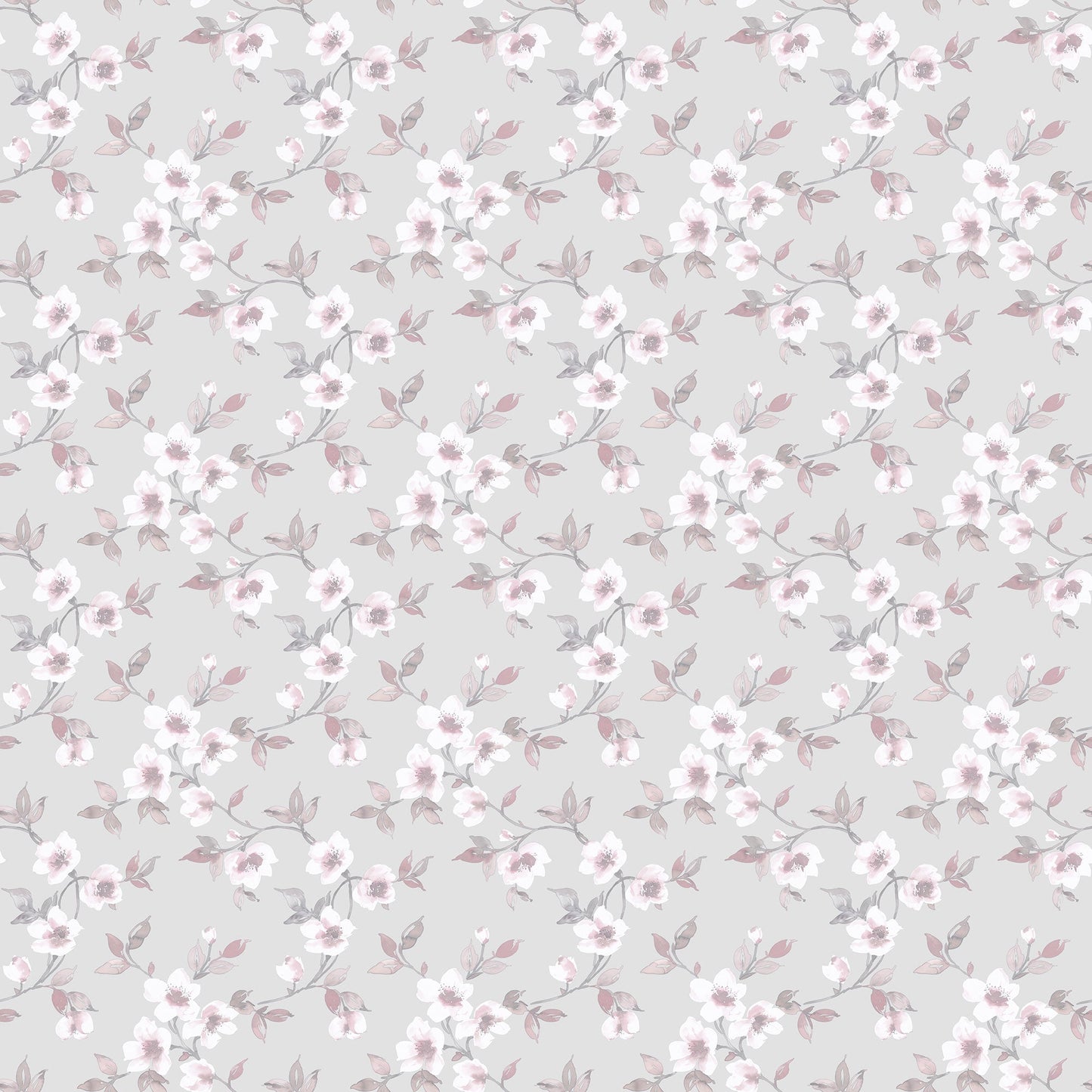 Anemone Mini Grey Wallpaper from the Secret Garden Collection by Galerie Wallcoverings