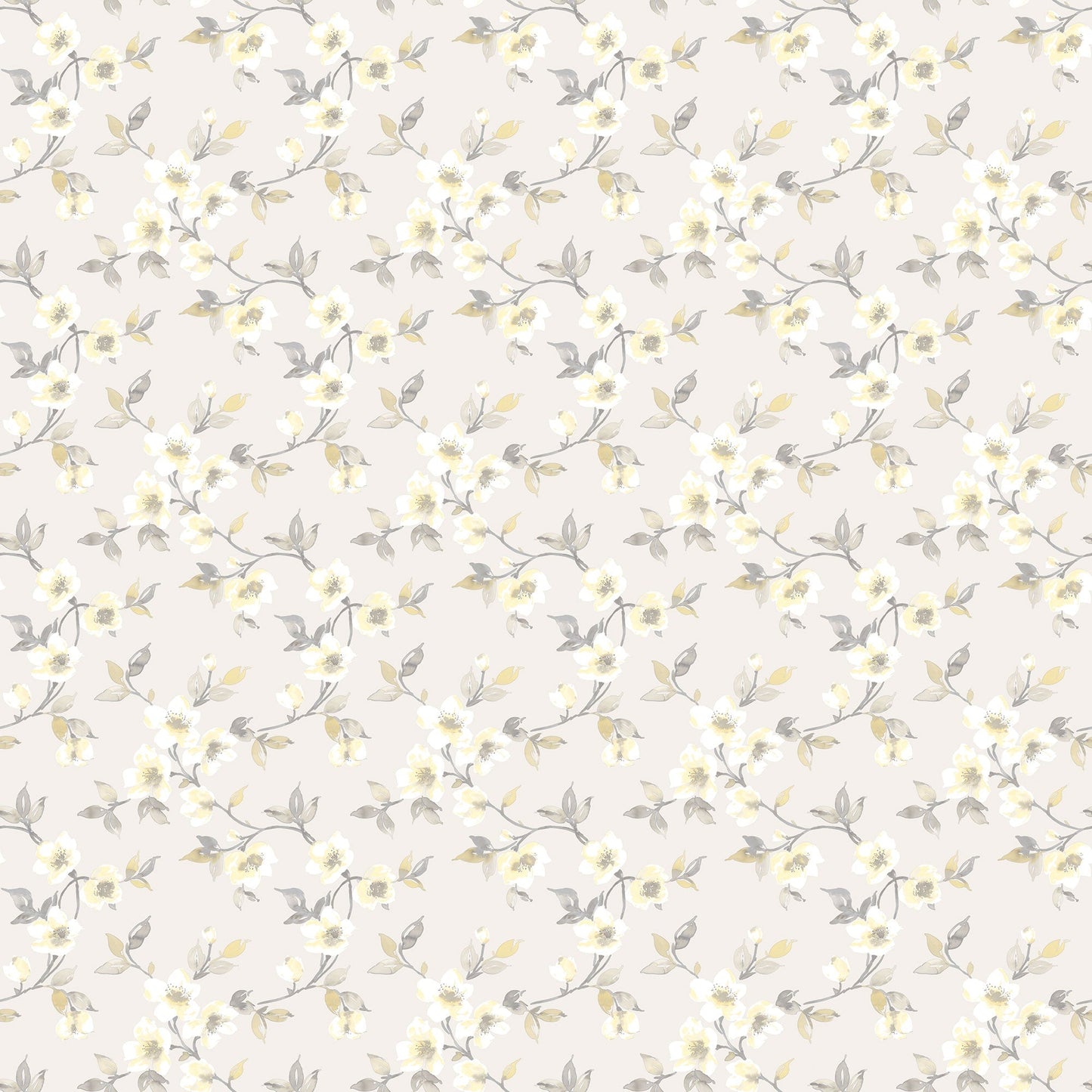 Anemone Mini Light Grey Wallpaper from the Secret Garden Collection by Galerie Wallcoverings