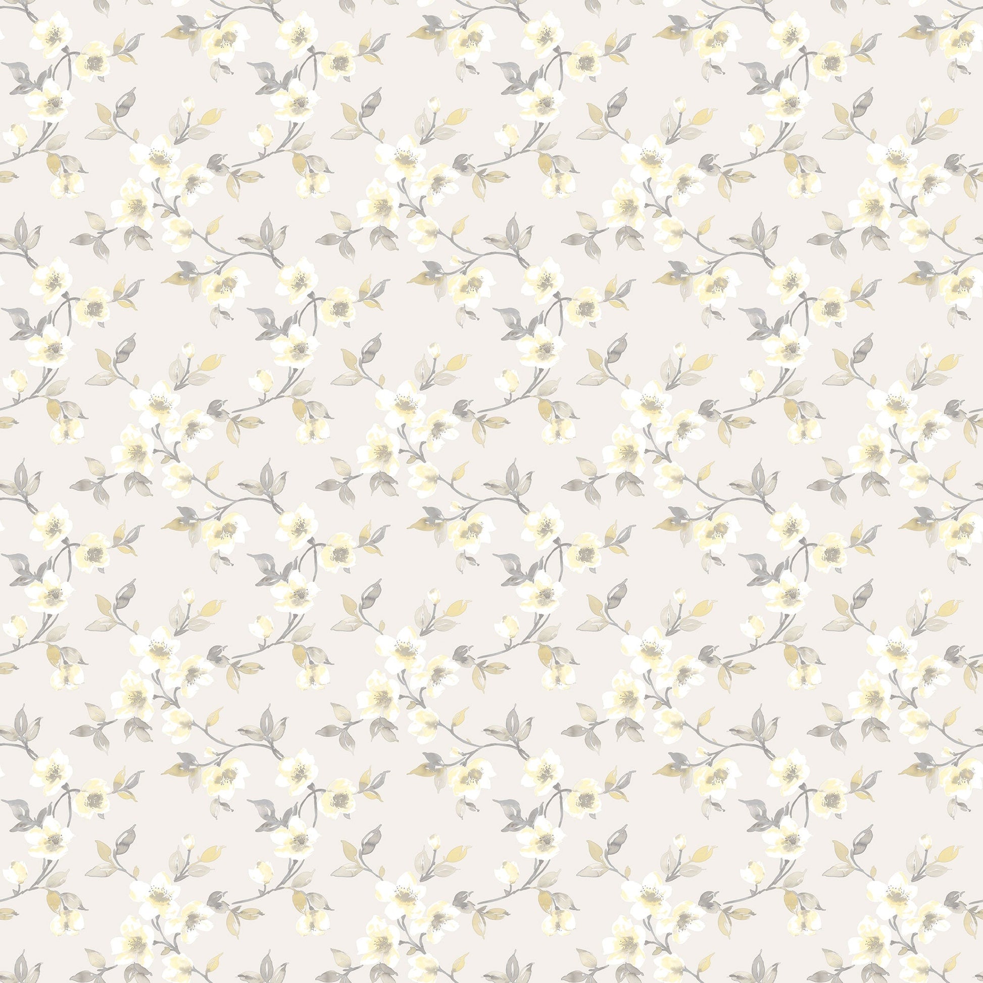 Anemone Mini Light Grey Wallpaper from the Secret Garden Collection by Galerie Wallcoverings
