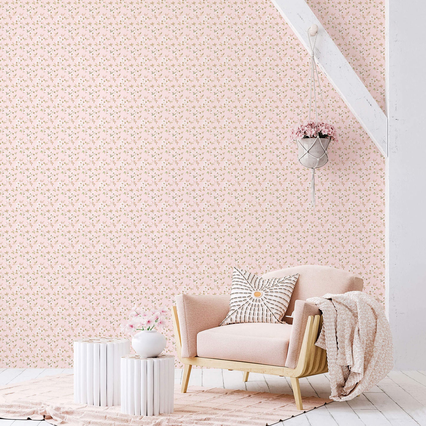 Anemone Mini Pink Wallpaper from the Secret Garden Collection by Galerie Wallcoverings