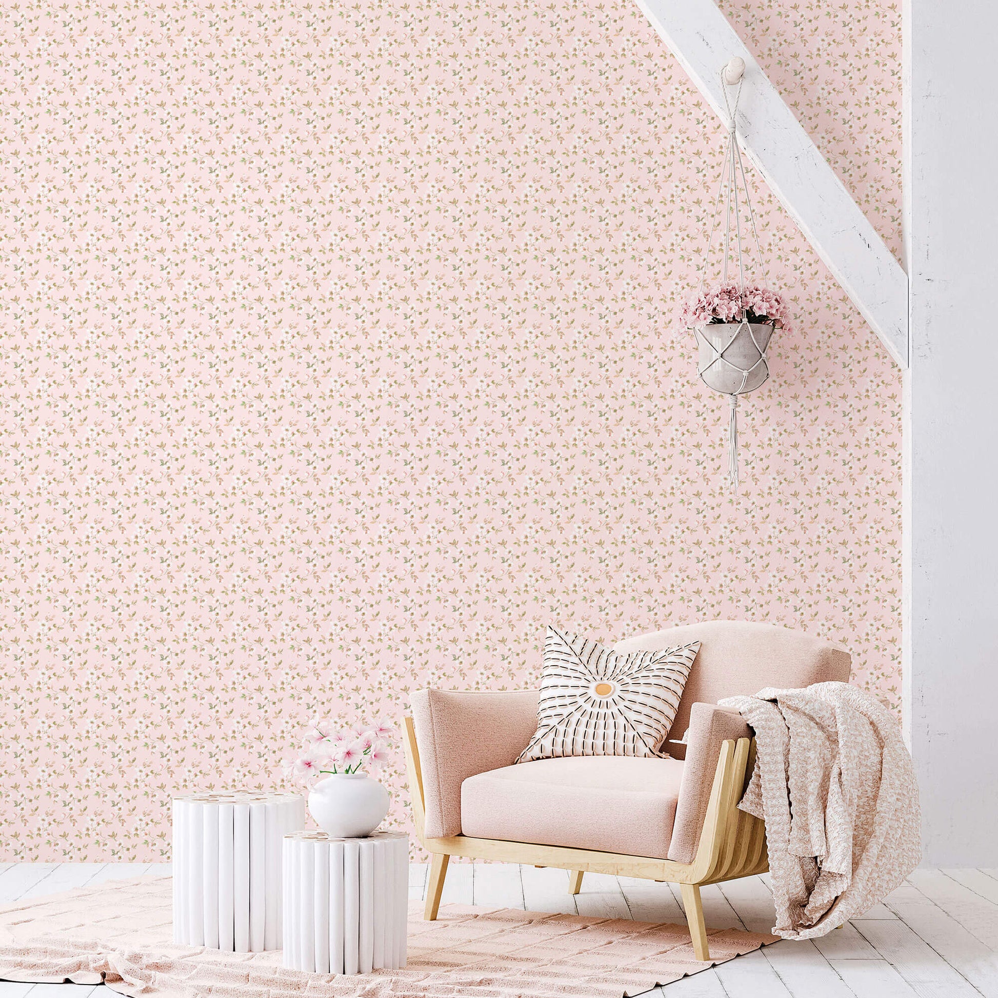 Anemone Mini Pink Wallpaper from the Secret Garden Collection by Galerie Wallcoverings