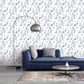 Classic Bird Trail Blue Wallpaper from the Secret Garden Collection by Galerie Wallcoverings