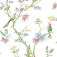 Classic Bird Trail Fresh Wallpaper from the Secret Garden Collection by Galerie Wallcoverings