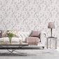 Classic Bird Trail Grey Wallpaper from the Secret Garden Collection by Galerie Wallcoverings