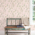 Classic Bird Trail Pink Wallpaper from the Secret Garden Collection by Galerie Wallcoverings