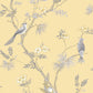 Classic Bird Trail Yellow Wallpaper from the Secret Garden Collection by Galerie Wallcoverings