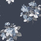 Classic Bouquet Navy Wallpaper from the Secret Garden Collection by Galerie Wallcoverings