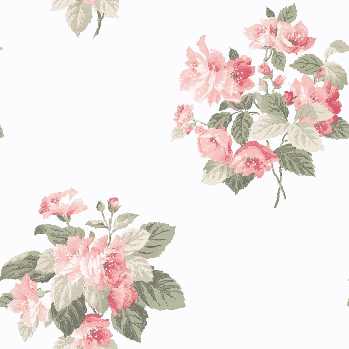 Classic Bouquet Pink Wallpaper from the Secret Garden Collection by Galerie Wallcoverings