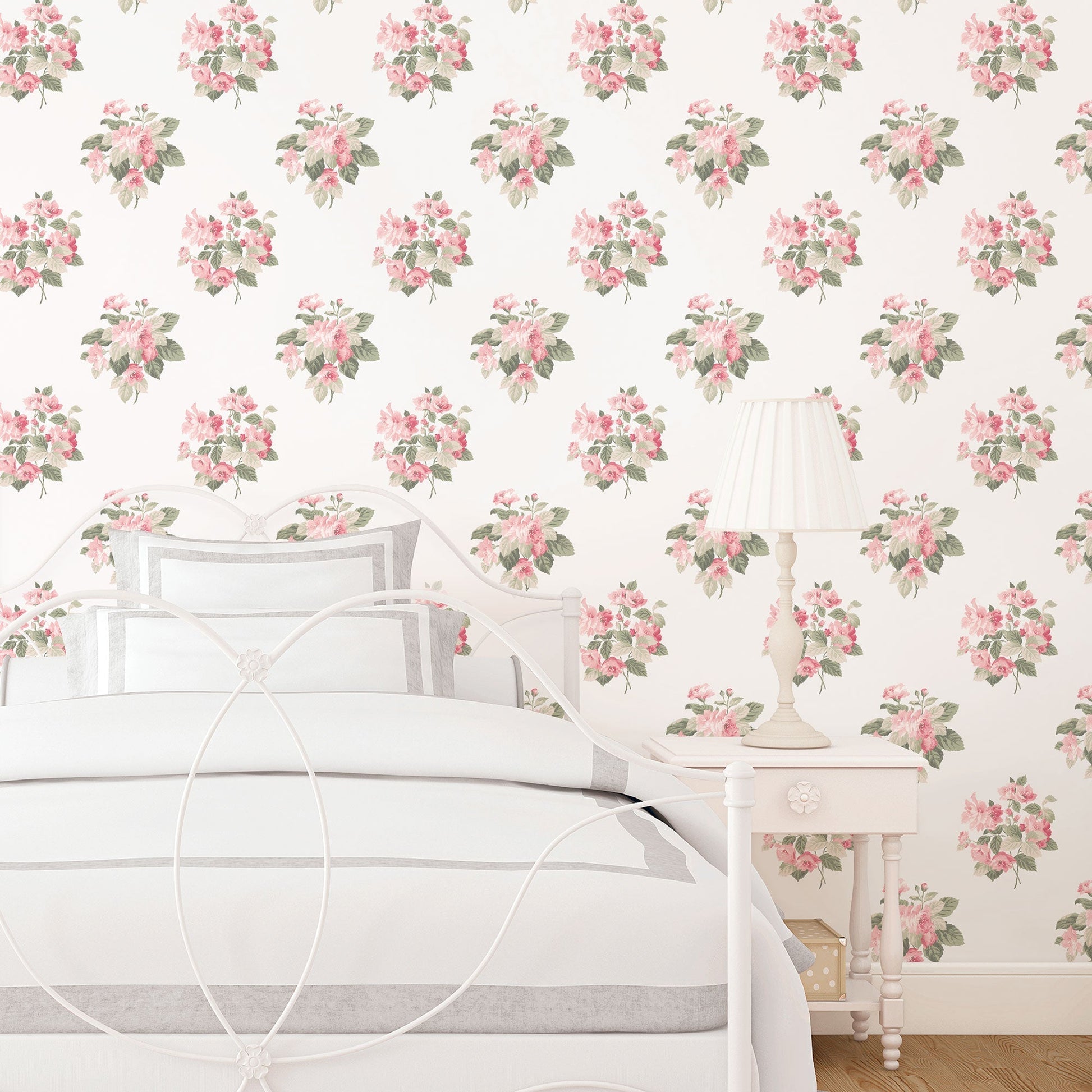 Classic Bouquet Pink Wallpaper from the Secret Garden Collection by Galerie Wallcoverings