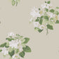 Classic Bouquet Taupe/Green Wallpaper from the Secret Garden Collection by Galerie Wallcoverings