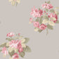 Classic Bouquet Taupe/Raspberry Wallpaper from the Secret Garden Collection by Galerie Wallcoverings