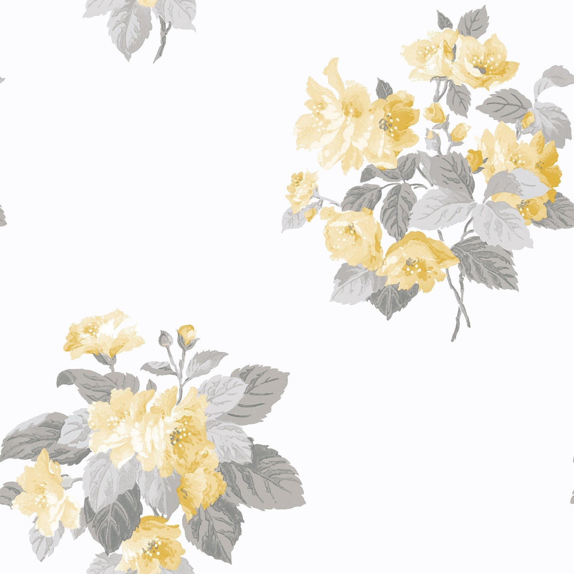 sample classic bouquet yellow wallpaper from the secret garden collection by galerie wallcoverings 1