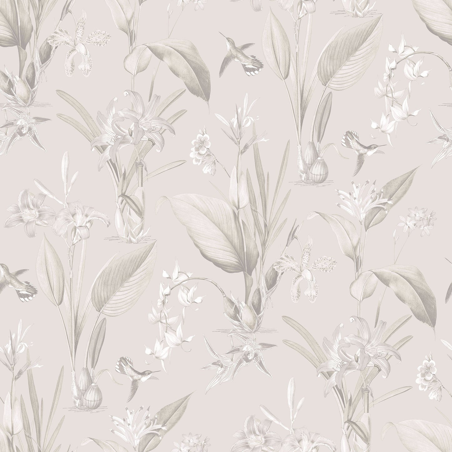 Cottage Botanical Beige Wallpaper from the Secret Garden Collection by Galerie Wallcoverings