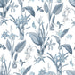 Cottage Botanical Blue Wallpaper from the Secret Garden Collection by Galerie Wallcoverings