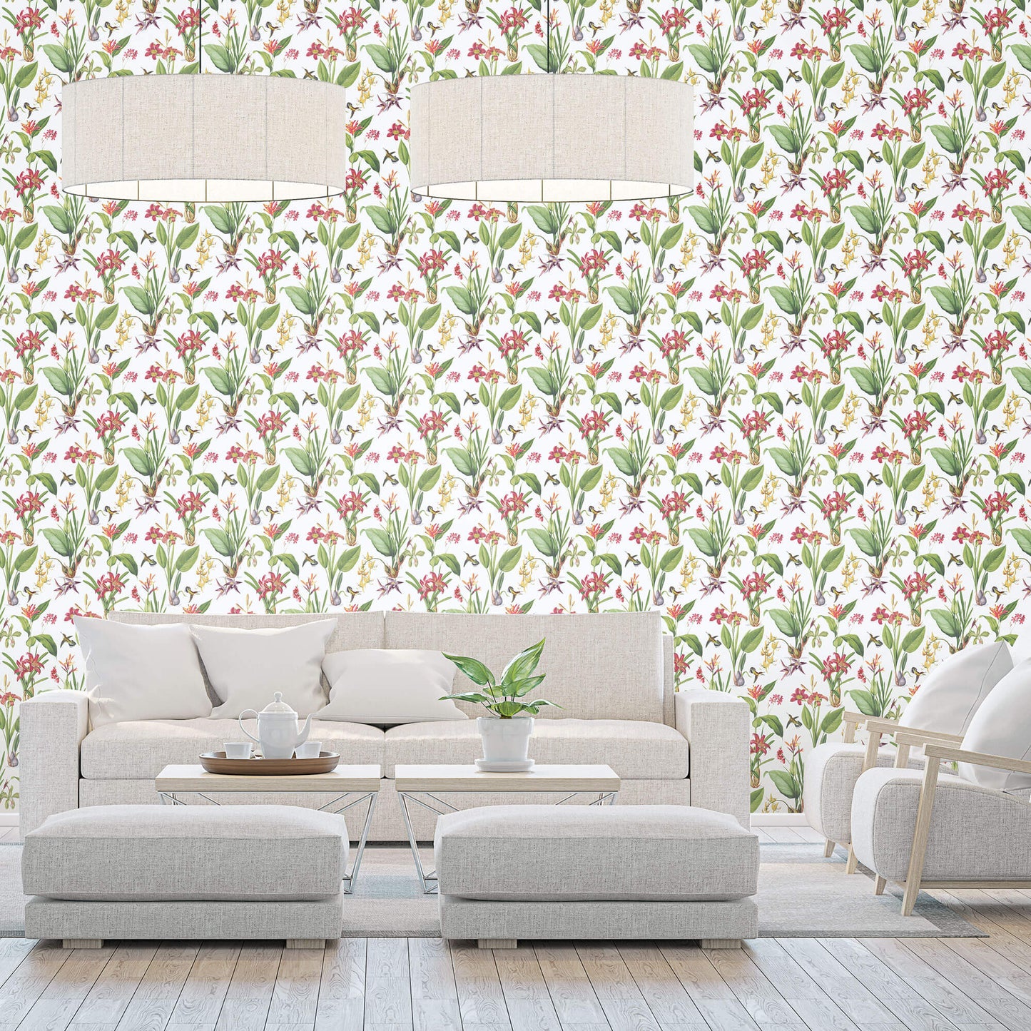 Cottage Botanical Fresh Wallpaper from the Secret Garden Collection by Galerie Wallcoverings