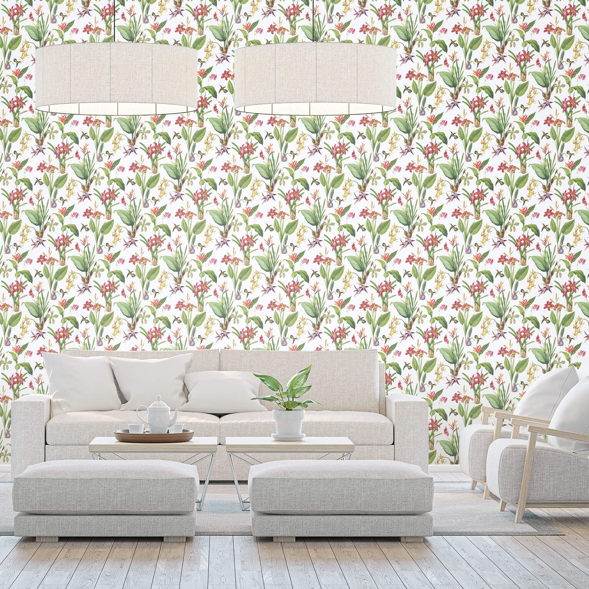 Cottage Botanical Fresh Wallpaper from the Secret Garden Collection by Galerie Wallcoverings