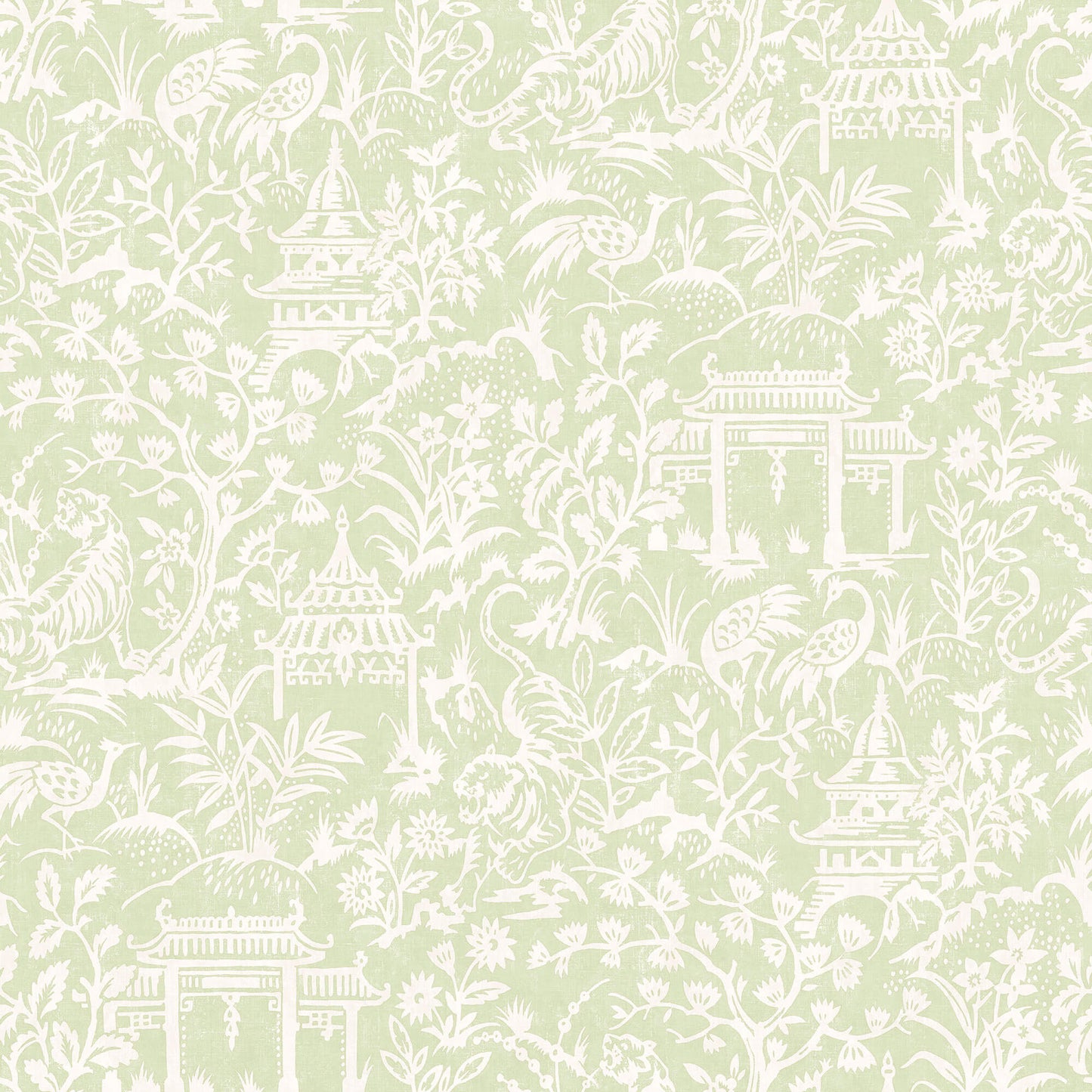 Garden Toile Green Wallpaper from the Secret Garden Collection by Galerie Wallcoverings
