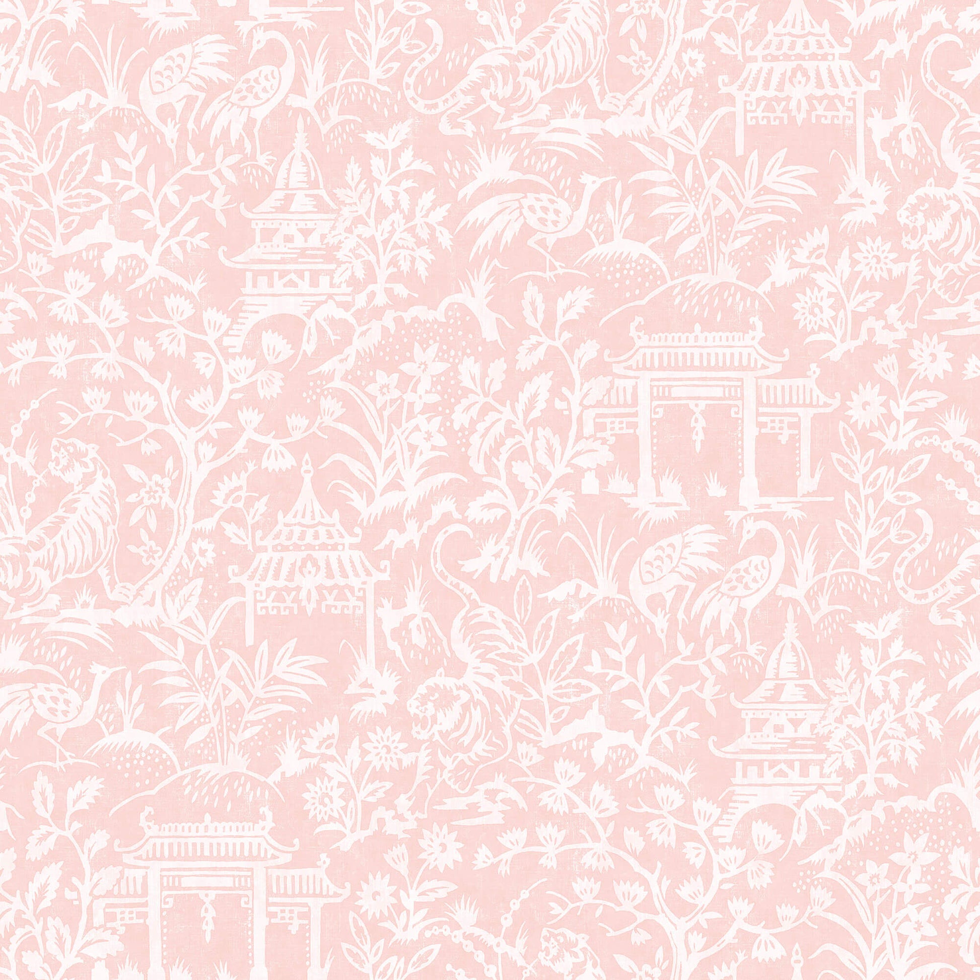 Garden Toile Pink Wallpaper from the Secret Garden Collection by Galerie Wallcoverings
