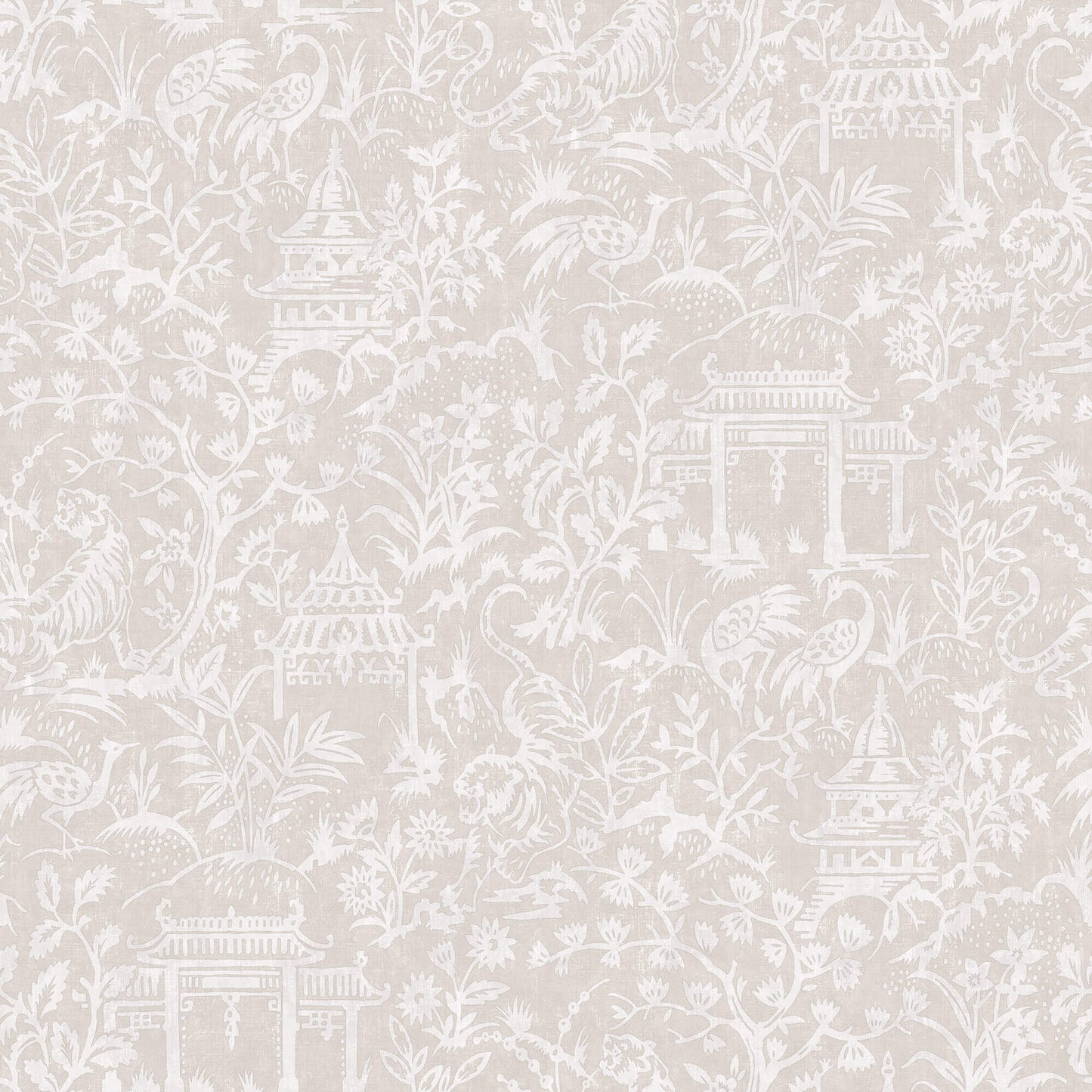 Garden Toile Taupe Wallpaper from the Secret Garden Collection by Galerie Wallcoverings