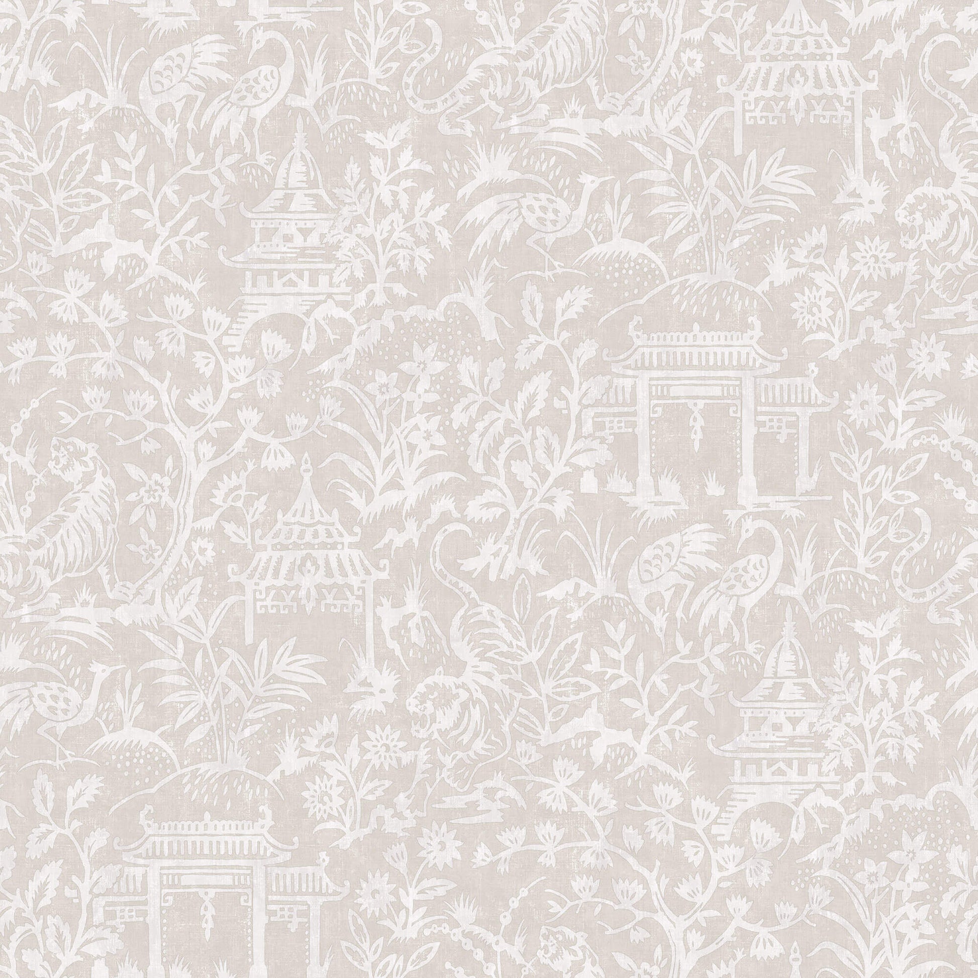 Garden Toile Taupe Wallpaper from the Secret Garden Collection by Galerie Wallcoverings