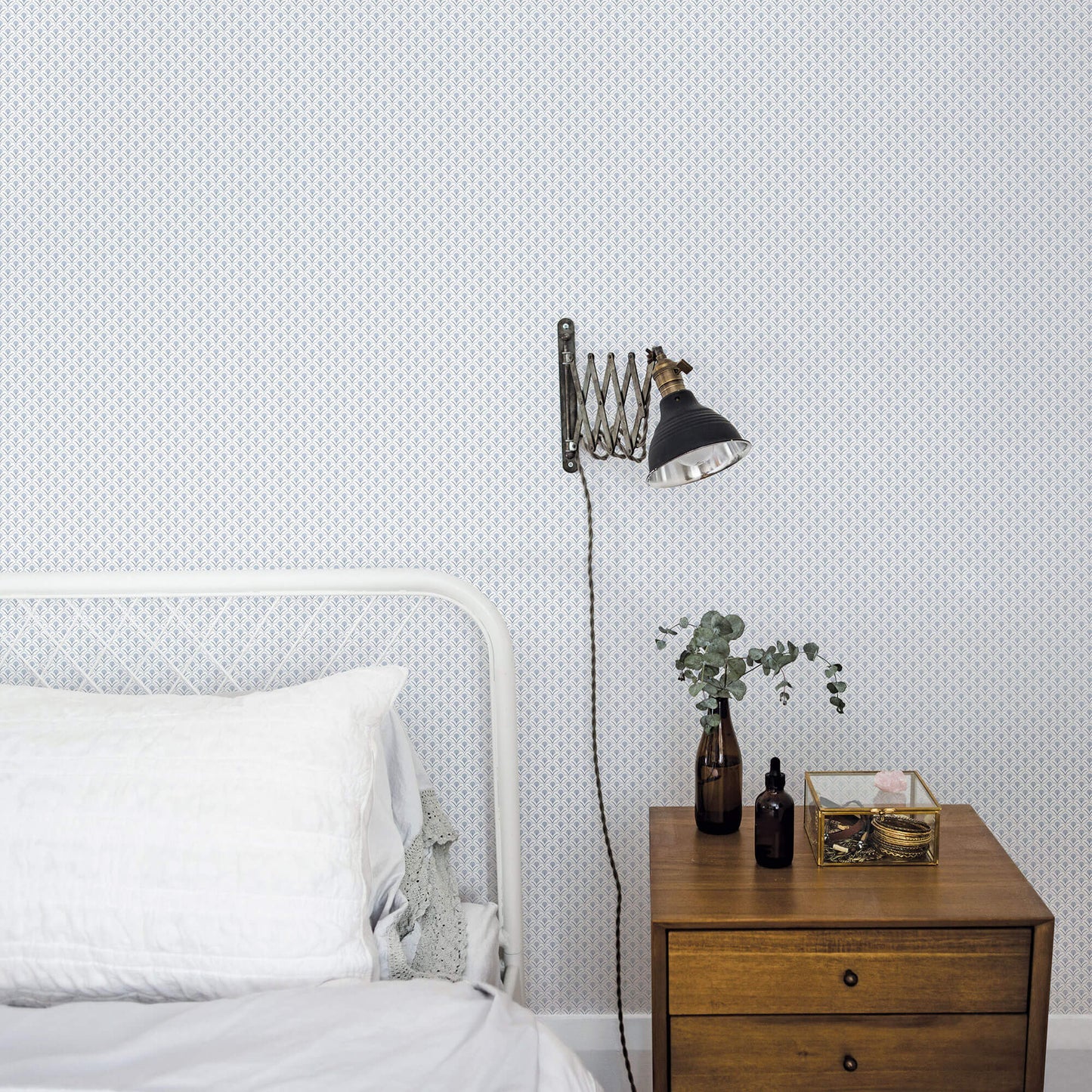 Secret Scallop Blue Wallpaper from the Secret Garden Collection by Galerie Wallcoverings
