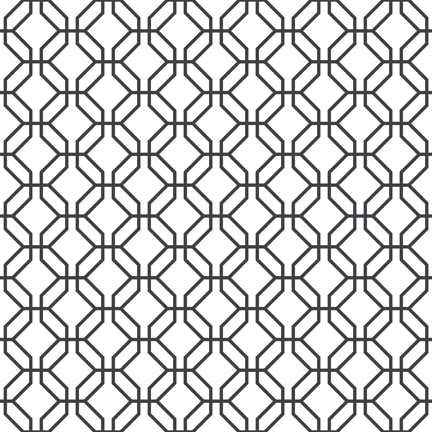 Trellis Positive Black Wallpaper from the Secret Garden Collection by Galerie Wallcoverings