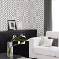 Trellis Positive Black Wallpaper from the Secret Garden Collection by Galerie Wallcoverings