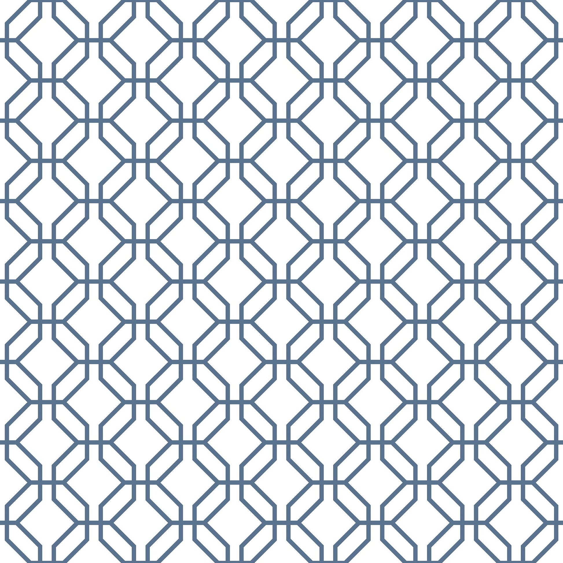 Trellis Positive Blue Wallpaper from the Secret Garden Collection by Galerie Wallcoverings